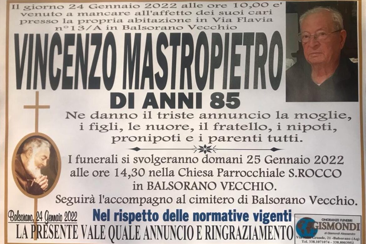 Vincenzo Mastropietro